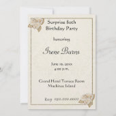 80歳の誕生日パーティーの招待 招待状 (裏面)