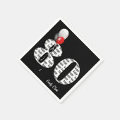 80歳の誕生日パーティーの風船 スタンダードカクテルナプキン (角)