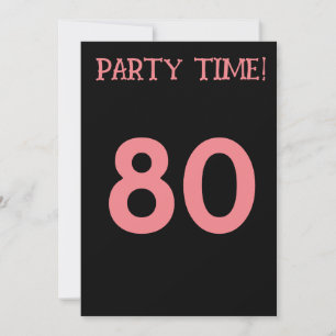 80歳の誕生日パーティーカスタム招待状 招待状