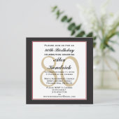 80歳の誕生日パーティースクエア招待状 招待状 (スタンド正面)