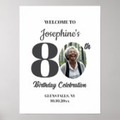 80歳の誕生日パーティーフォトウェルカム ポスター (正面)