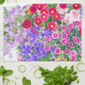 80歳の誕生日パーティーフローラブーケのキッチンタオル キッチンタオル (折り畳み)