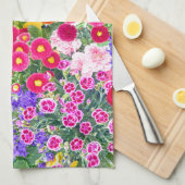 80歳の誕生日パーティーフローラブーケのキッチンタオル キッチンタオル (四つ折り)