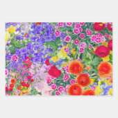 80歳の誕生日パーティーフローララッモダンピング紙 ラッピングペーパーシート (正面2)