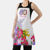 80歳の誕生日パーティーフローラ花花花花束前掛 エプロン (インサイチュ)