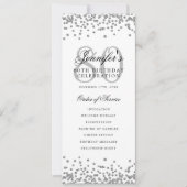 80歳の誕生日パーティープログラム 銀の感謝 招待状 (正面)