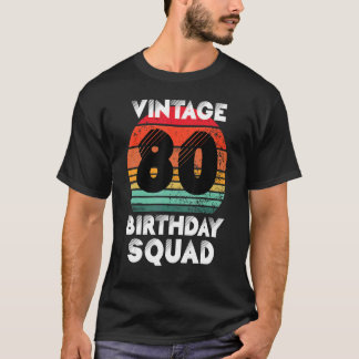80歳の誕生日パーティーヴィンテージ80誕生日 Tシャツ