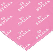 80歳の誕生日パーティー名 ピンク モダンなパターン テーブルクロス (アングル)