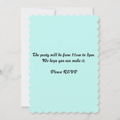 80歳の誕生日パーティー招待状をお届けします セーブザデート (裏面)