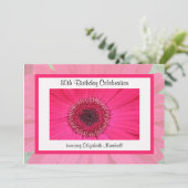 80歳の誕生日パーティー招待状 ゲルベラデイジー 招待状 (スタンド正面)