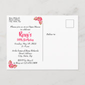 80歳の誕生日パーティー招待状 Save the Date  ポスト ポストカード (裏面)