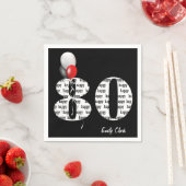 80歳の誕生日パーティー風船 スタンダードカクテルナプキン (インサイチュ)