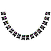 80歳の誕生日パーティー風船 バンティングフラッグ (全)