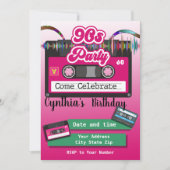 80歳の誕生日パーティー、カセットテープ 招待状 (正面)