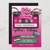 80歳の誕生日パーティー、カセットテープ 招待状 (正面/裏面)