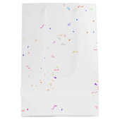 80歳の誕生日パーティー ダック with 風船 ミディアムペーパーバッグ (裏面)