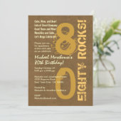 80歳の誕生日パーティー モダングランジ「Eighty Rocks」 招待状 (スタンド正面)