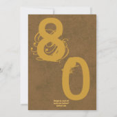 80歳の誕生日パーティー モダングランジ「Eighty Rocks」 招待状 (裏面)