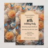 80歳の誕生日パーティー 招待状 (正面/裏面)