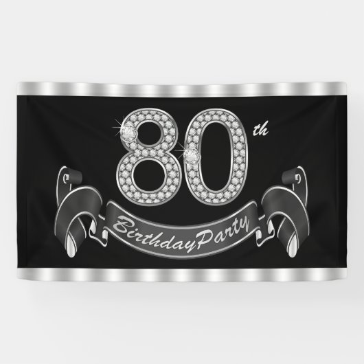 80歳の誕生日パーティー 横断幕 (横)