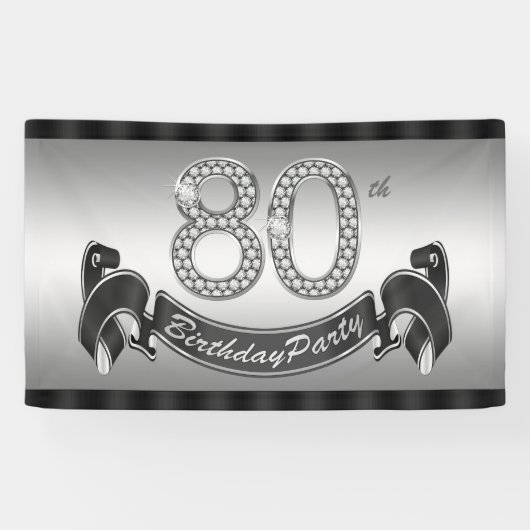 80歳の誕生日パーティー 横断幕 (横)