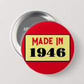 80歳の誕生日パーティー 1946年 80ピン 缶バッジ (正面&裏面)