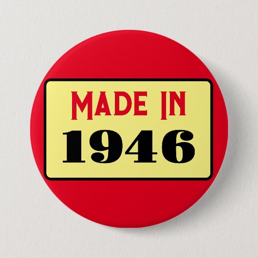 80歳の誕生日パーティー 1946年 80ピン 缶バッジ (正面)