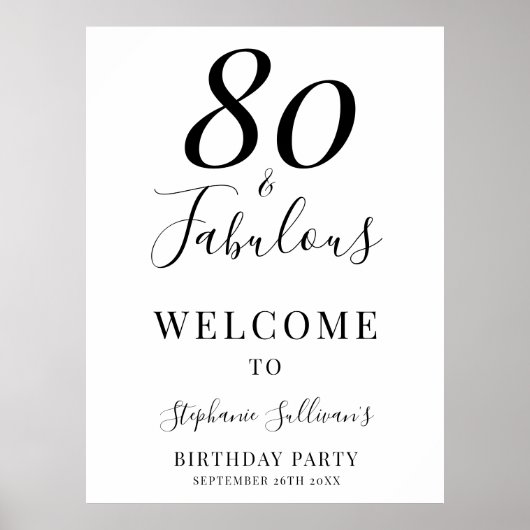 80歳の誕生日パーティー Eighty and Fabulous ポスター (正面)