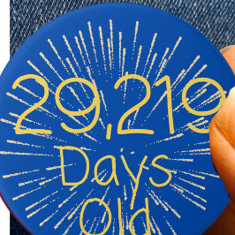 80歳の誕生日ピンバッジ80歳80歳 缶バッジ