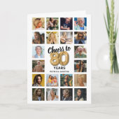80歳の誕生日フォトコラージュカード 招待状 (正面)