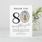 80歳の誕生日フォトサンクスギフト サンキューカード (スタンド正面)