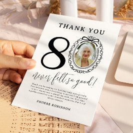 80歳の誕生日フォトサンクスギフト サンキューカード