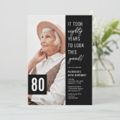 80歳の誕生日フォトパーティー招待状 招待状 (スタンド正面)