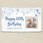 80歳の誕生日フォトブルースターズ オーダーメイドバナー 横断幕