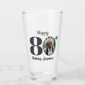 80歳の誕生日フォト タンブラーグラス (正面)