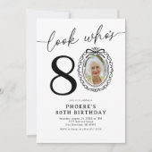 80歳の誕生日フォト 招待状 (正面)