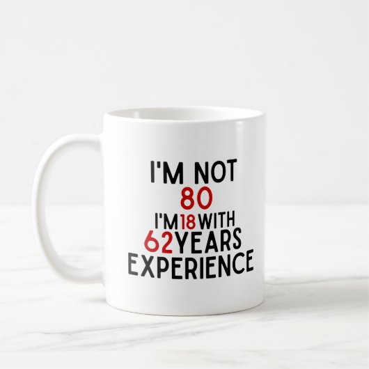 80歳の誕生日プレゼント 1946年生まれ コーヒーマグカップ (左)