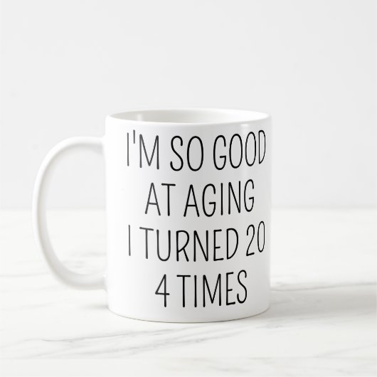 80歳の誕生日プレゼント 80歳 コーヒーマグカップ (左)