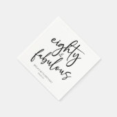 80歳の誕生日ミニマルパーティー スタンダードカクテルナプキン (角)