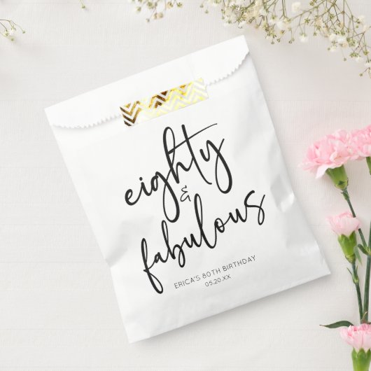 80歳の誕生日ミニマルパーティー フェイバーバッグ (封をした状態)