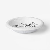 80歳の誕生日ミニマルパーティー ペーパーボウル (傾斜あり)