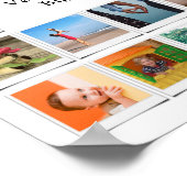 80歳の誕生日家族写真テンプレート記念品 ポスター (角)