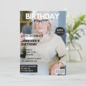 80歳の誕生日招待状雑誌の表紙 招待状 (スタンド正面)