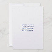 80歳の誕生日招待状 招待状 (裏面)