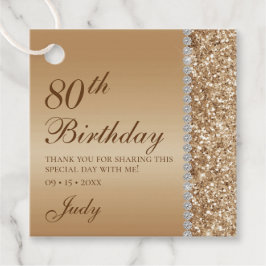 80歳の誕生日 ありがとうございます ゴールド フェイバータグ