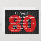 80歳の誕生日 グランジ テキスト 彼用 A01 招待状 (裏面)