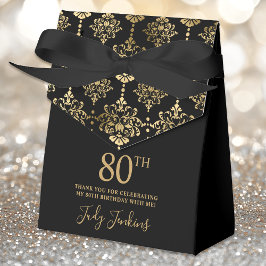 80歳の誕生日 ゴールド エレガント サンクスギフト フェイバーボックス