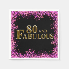 80歳の誕生日 スタンダードカクテルナプキン
