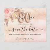 80歳の誕生日 パンパス ローズ Save the Date 予算 チラシ (正面)