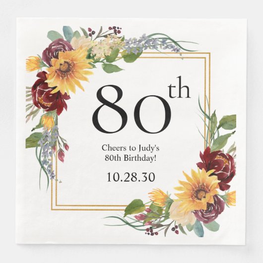 80歳の誕生日 ヒマワリ (正面)